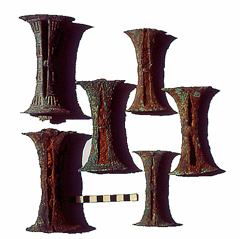 Bronze Sword Handles Reverse View Of items in previous figures